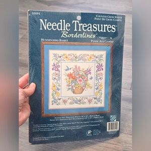 Needle Treasures Needlepoint Kit New In Package Floral Cabin Country Cottage